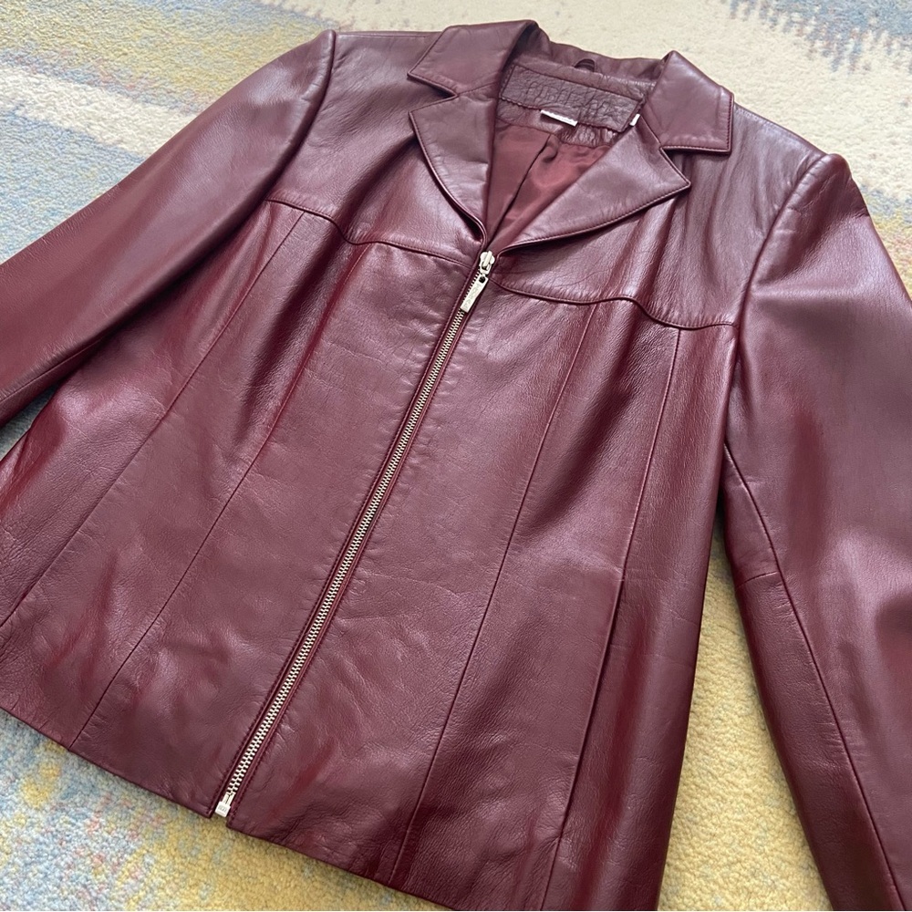Vintage Tribal Red Leather Jacket - Picture 3 of 12